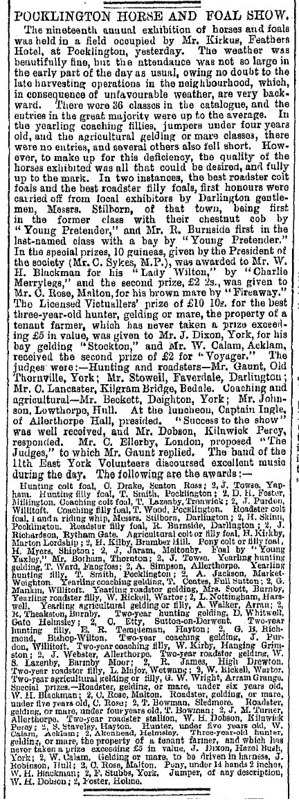 1877 Horse & Foal Show